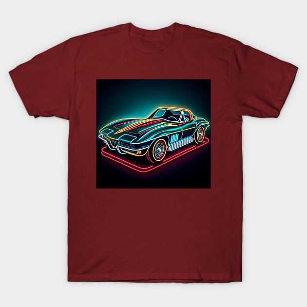 Neon Corvette T-Shirt by avidrides